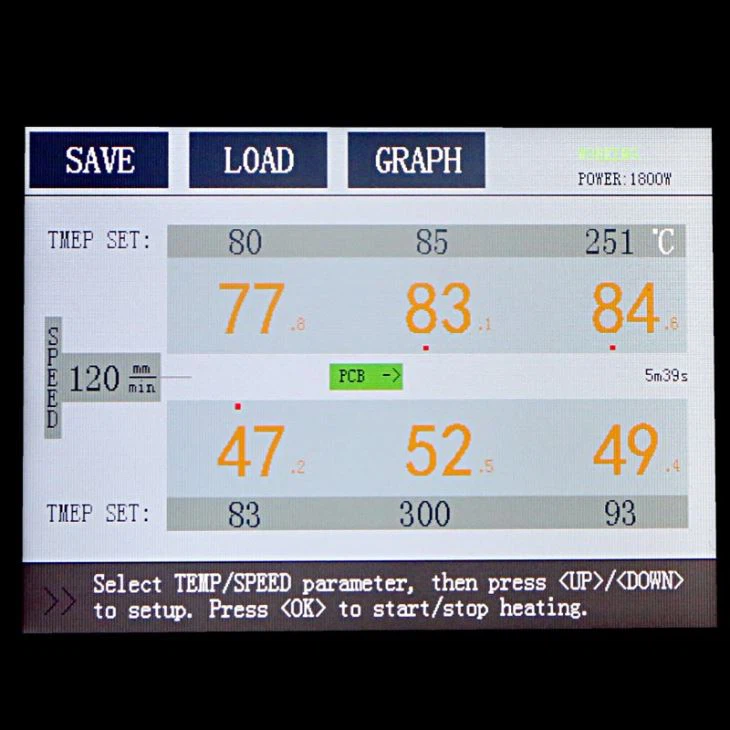 6 Heating Zones Hot Air Reflow Oven